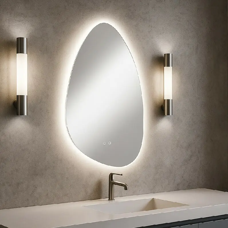 Nástěnné zrcadlo FLOW PEBBLE LED