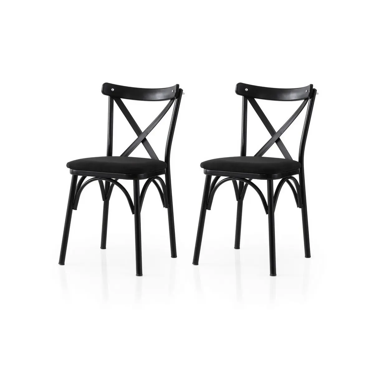 Sada jídelních židlí Ekol Black and Black, 2 ks