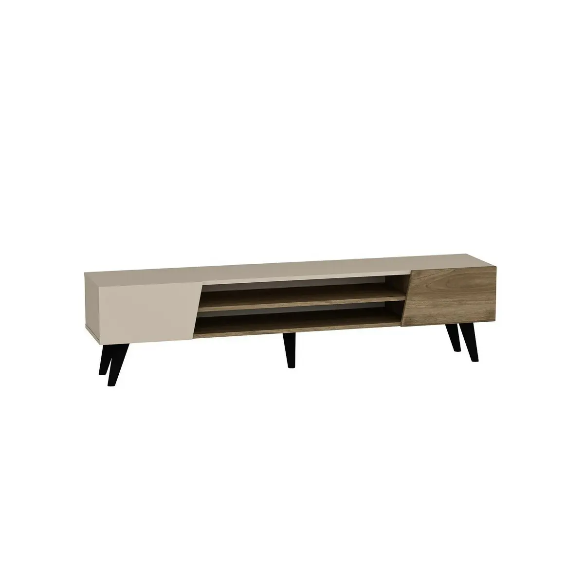 Televizní stolek Clark Walnut and Beige
