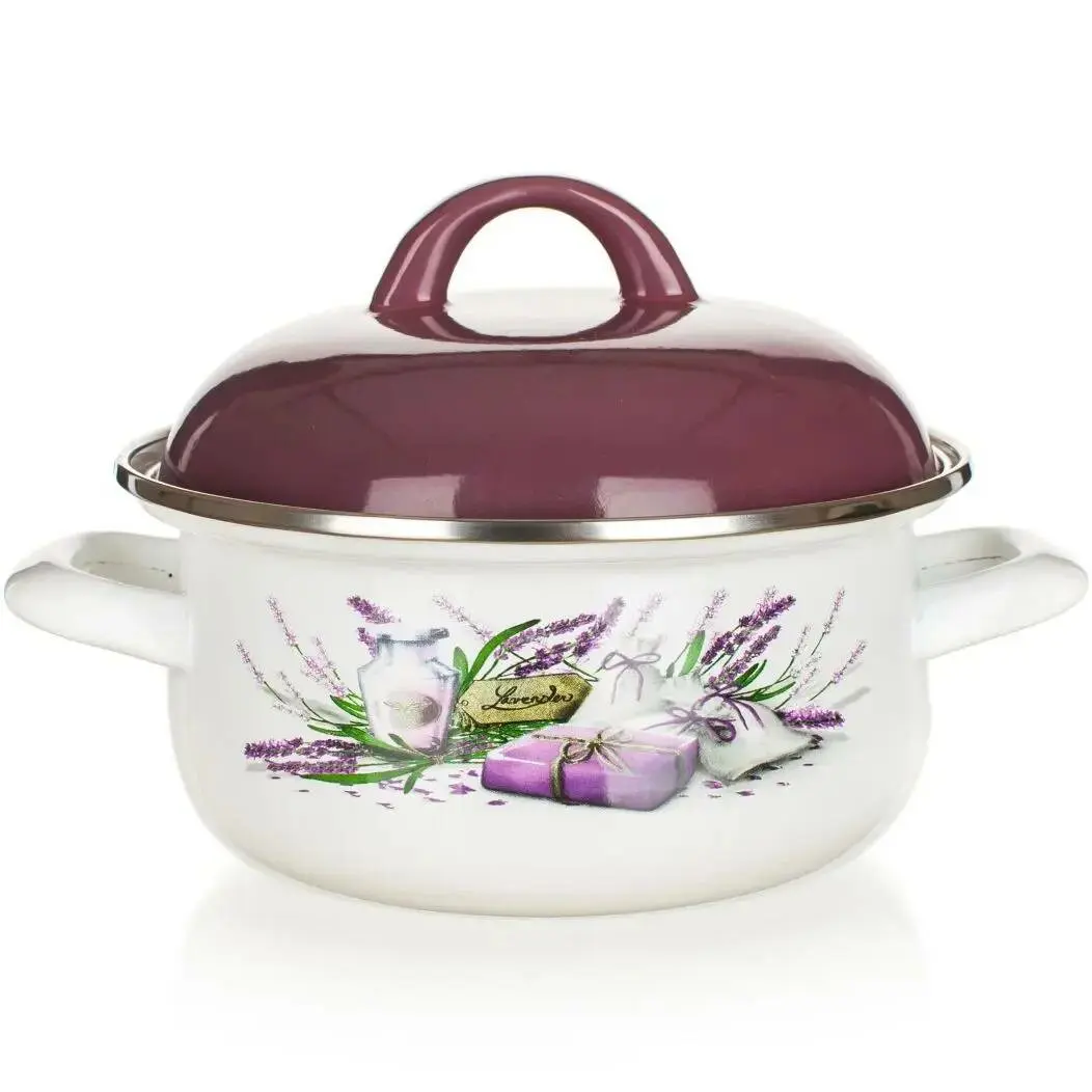 Banquet LAVENDER smaltovaný kastrol 20 cm, pr. 20 cm