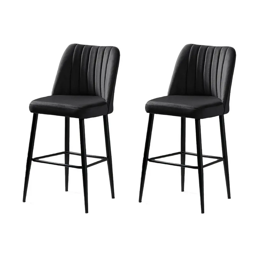 Sada barových židlí Vento Anthracite and Black, 2 ks, 2 ks