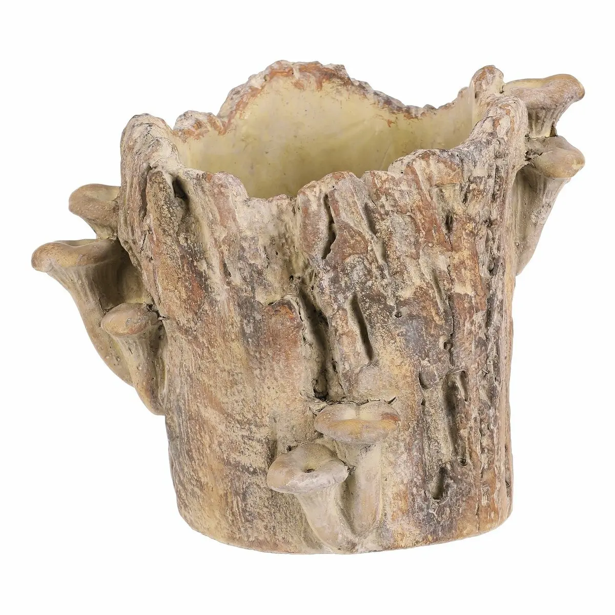 Obal betonový - pařez s houbami, 20 x 18 x 18 cm, 20 cm