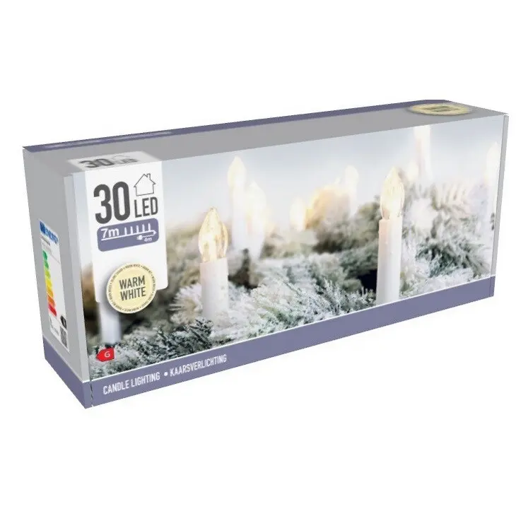 Vánoční světelný LED řetěz Candle Lights, 30 LED svíček