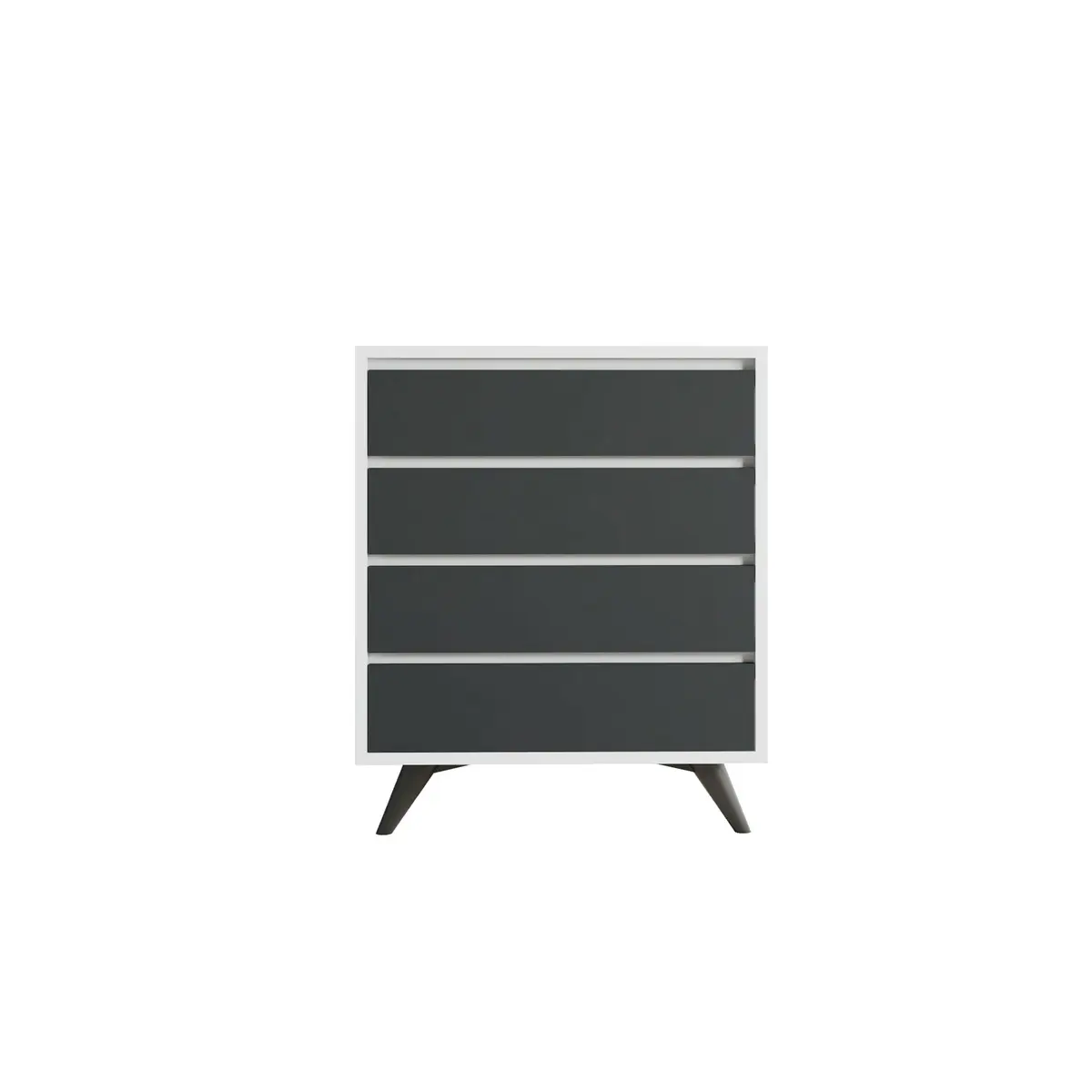 Komoda Suvera White and Anthracite