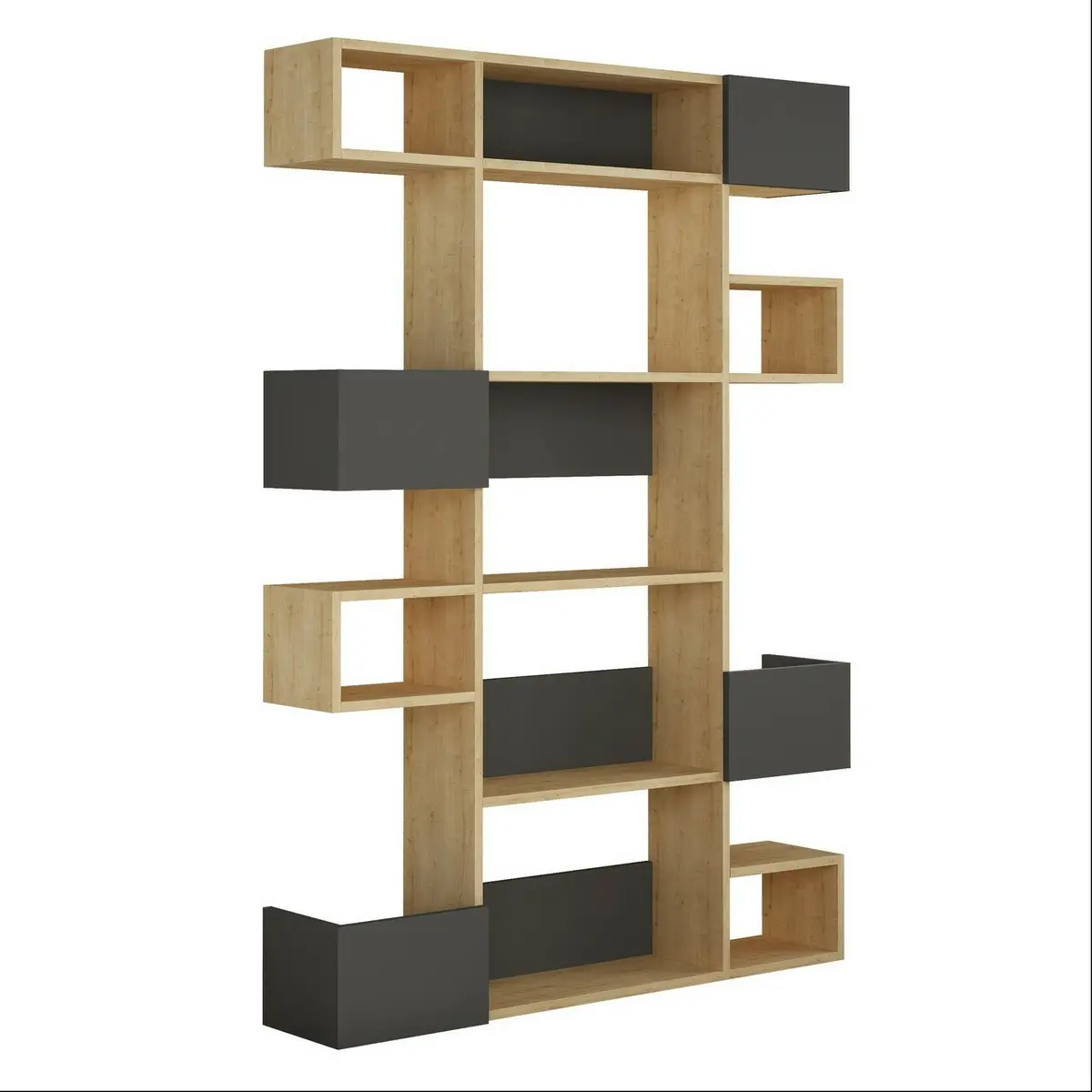 Knihovna Niho Anthracite and Oak