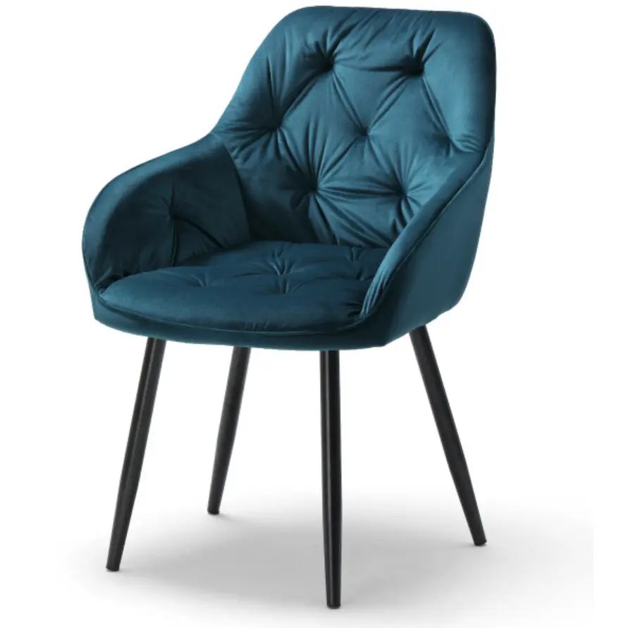 Jídelní židle BUTTON LOUNGE tyrkysová, 2 ks