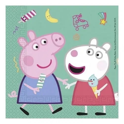 Papírové party ubrousky prasátko Peppa 20 ks