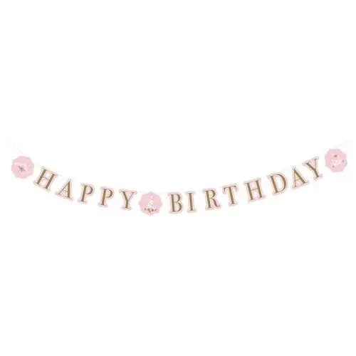 Party nápis Na den princeznou Happy Birthday 170 x 15 cm