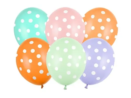 Latexové balonky puntíky 30 cm - 6 ks