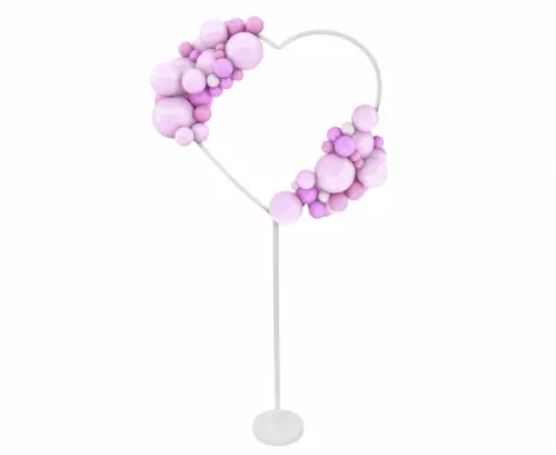 Konstrukce na balonkovou dekoraci - stojan ve tvaru srdce 78 cm