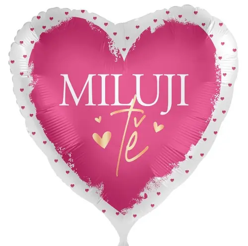 Premioloon Fóliový balón růžový srdce - Miluji Tě