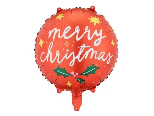 Foliový balonek Merry Christmas červený - 45 cm
