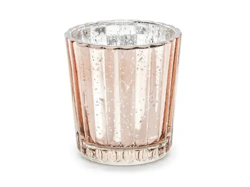 Svícen rosegold na čajovou svíčku - 6 x 5,5 cm