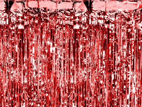Červený party závěs 90 x 250 cm