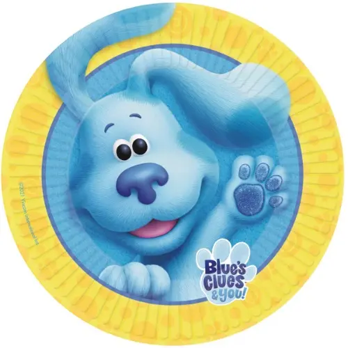 Papírové talíře Stopy Blue - Modříkovy hádanky 23 cm - 8 ks