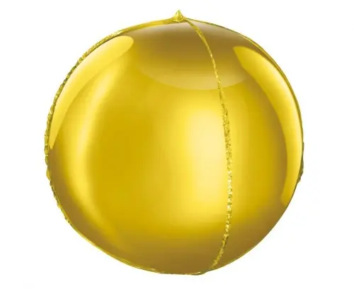 Foliový balonek koule zlatá 40 cm - Godan
