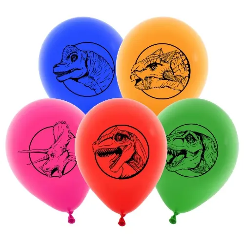 Balonky s potiskem Dino Jurassic, 5 ks, 30 cm