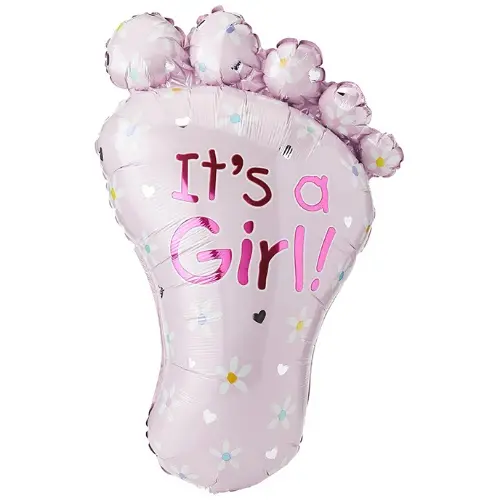 Foliový balonek stopa Its a girl! 82 x 58 cm
