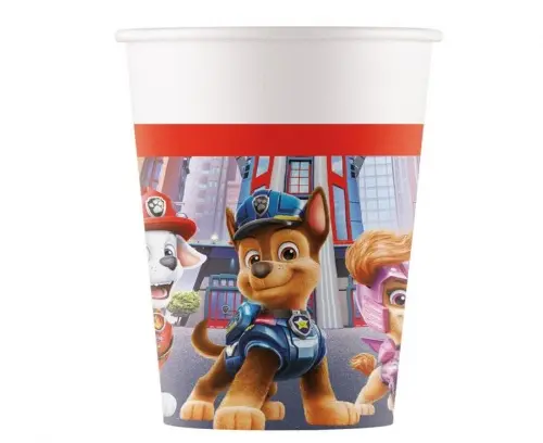 Papírové kelímky Tlapková patrola ve filmu, 200 ml, 8 ks