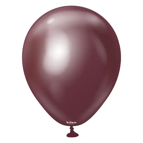 Balonky chromové vínové, Mirror Burgundy 30 cm/12", 50 ks