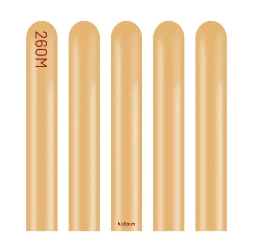 Modelovací balonky chromové zlaté, Mirror Gold 260M, 50 ks
