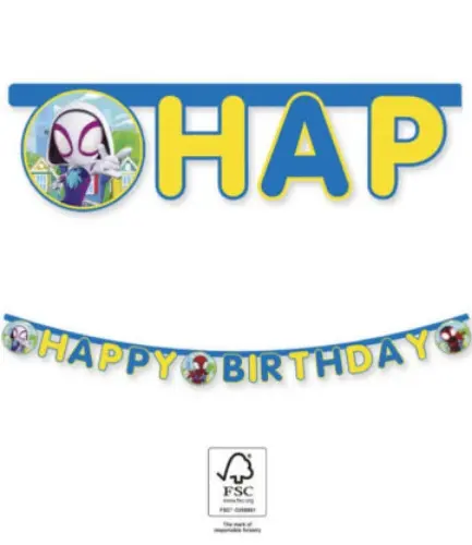 Banner Happy birthday Spidey a kamarádi