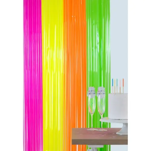 Neonový party závěs k nalepení, 100 x 200 cm
