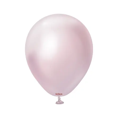 Balonky chromové růžovo zlaté, Mirror Pink Gold 13 cm/5", 100 ks