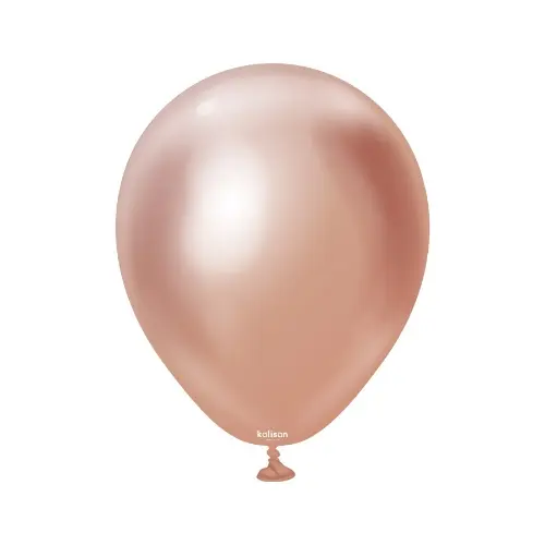 Balonky chromové Mirror Rose Gold 13 cm/5", 100 ks