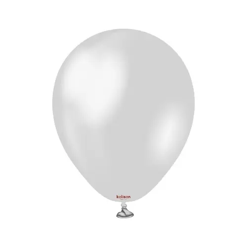 Balonky metalické stříbrné, Metallic Silver 13 cm/5", 50 ks