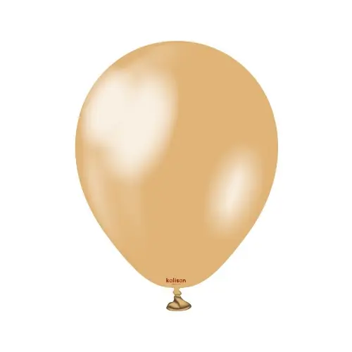 Balonky metalické zlaté, Metallic Gold 13 cm/5", 50 ks