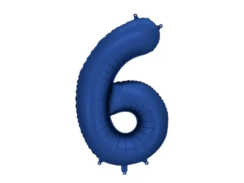 Foliová číslice Saténová tmavě modrá, Navy 6 - 86 cm