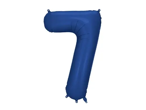 Foliová číslice Saténová tmavě modrá, Navy 7 - 86 cm