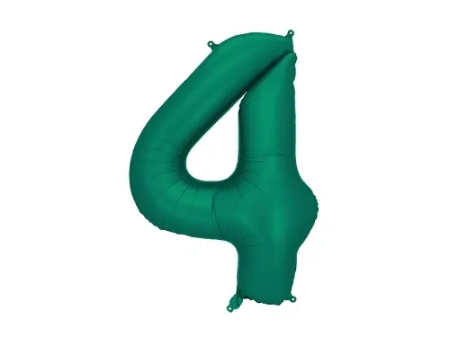Foliová číslice Saténová tmavě zelená, Bottle Green 4 - 86 cm