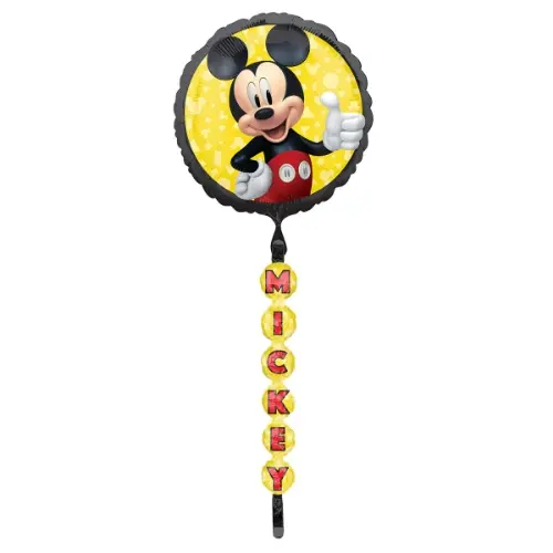 Jumbo chodící balónek Mickey Mouse, kulatý, 60 x 175 cm