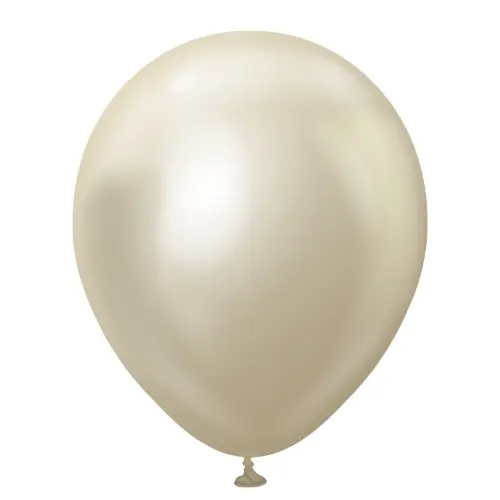 Balonky chromové bílé zlato, Mirror White Gold 30 cm/12", 50 ks