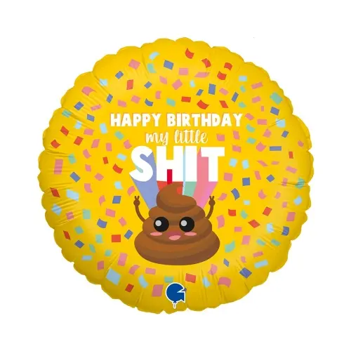 Foliový balonek Happy Birthday My Little Shit, 45 cm
