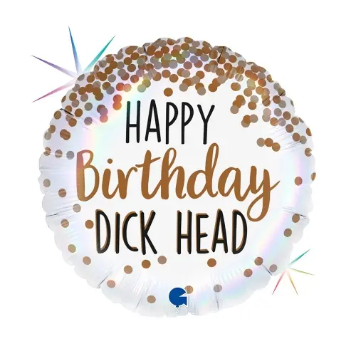 Foliový balonek Happy Birthday Dick Head, 45 cm