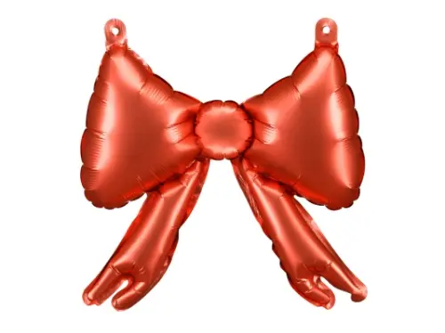 Foliové balonky na girlandy Červená mašle 25 cm, 5 ks