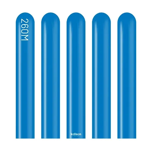 Modelovací balonky modré, Standard Blue 260M – 100 ks