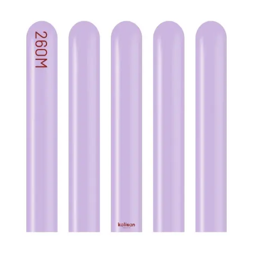 Modelovací balonky světle fialové, Standard Lilac 260M – 100 ks