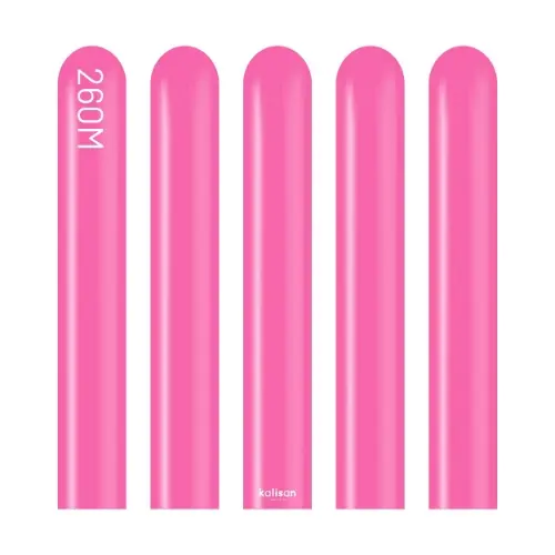 Modelovací balonky tmavě růžové, Standard Fuchsia 260M – 100 ks
