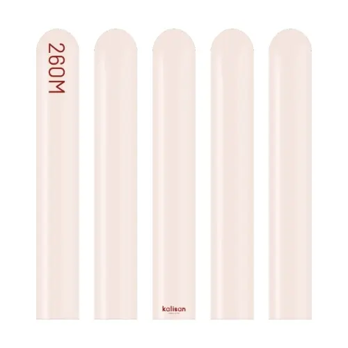 Modelovací balonky pudrově růžové, Standard Pink Blush 260M – 100 ks