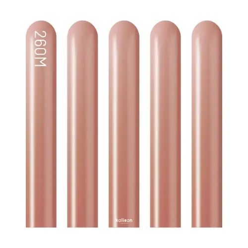 Modelovací balonky růžovo-zlaté, Mirror Rose Gold 260M – 50 ks