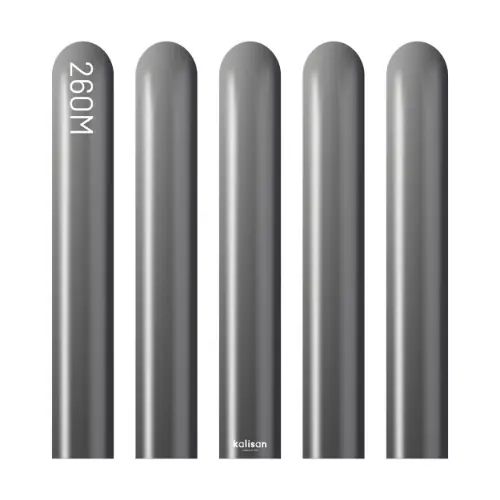 Modelovací balonky šedé, Mirror Space Grey 260M – 50 ks