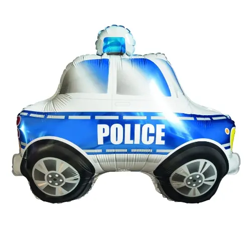 Foliový balonek Modré policejní auto - 72 x 65 cm