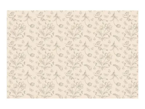 Jednorázový ubrus béžový s květinovým motivem – 180 x 120 cm