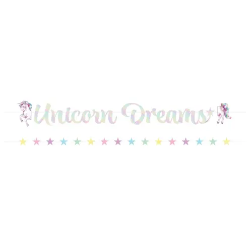 Girlanda Unicorn Dreams s hvězdami – 2 díly