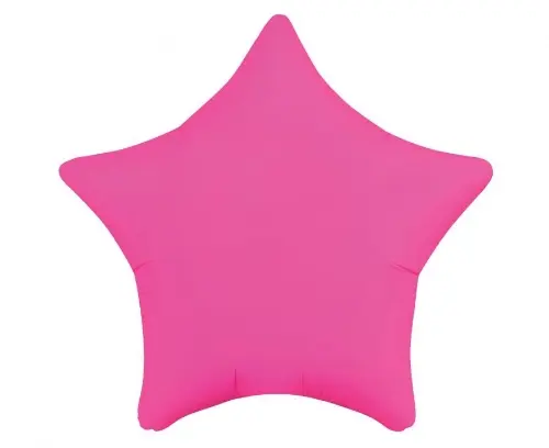Fóliový balonek hvězda neon fuchsiová – 48 cm