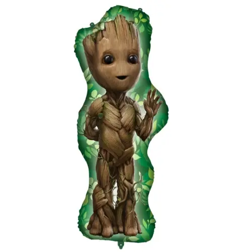 Fóliový balonek Baby Groot Avengers – tvar Groot, 100 x 46 cm